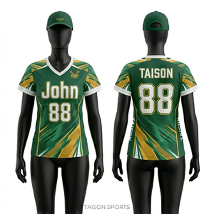 เสื้อลาครอสหญิง 180GSM โพลีเอสเตอร์พรีเมียมแบบอินเตอร์ล็อค สีกรมท่า-ฟ้า ดีไซน์แผงสี  แบบซับลิเมชั่น  โลโก้สั่งทำพิเศษ เสื้อลาครอสหญิง - Product Image 3