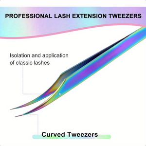 Professional Curved <b>Lash</b> Extension Tweezer Precision Eyelash Applicator Tool for <b>Volume</b> Isolation Beauty Salon Use - Product Image 5