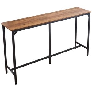 Mesa de Bar para el Hogar, Mesa de Comedor de 53 Pulgadas de Alto con Borde Redondeado, Rectangular, para Cocina y Balcón - Product Image 1