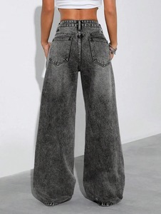 Women's <b>Boot</b> Cut Cotton Jeans Metallic Denim Rhinestone Coated Black Evening Party Fashion Forward - Product Image 2