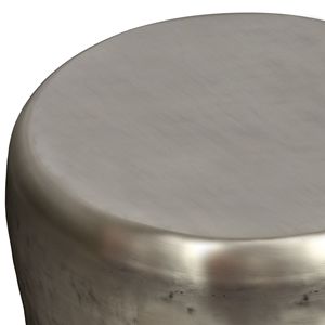 Tavolino Laterale Garvy in Metallo Argento Anticato, Elegante Arredamento per Soggiorno - Product Image 2