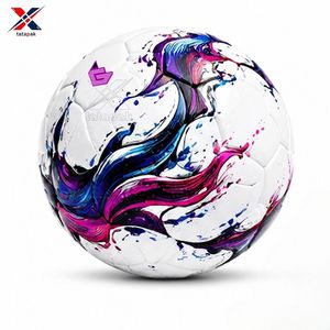 Ballon de football personnalisé de haute qualité, taille 5 professionnelle, en PU, PVC, TPU thermocollé, léger, pour entraînement en intérieur et en extérieur - Product Image 1