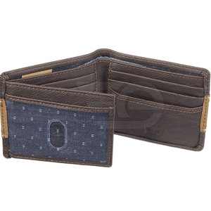 Cartera de cuero genuino para hombre con estructura plegable, protección y interior organizado para tarjetas y efectivo - Product Image 6