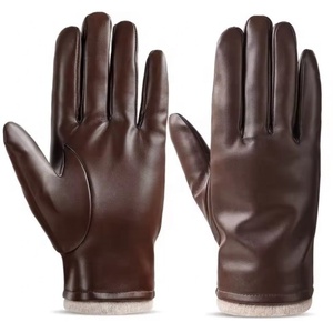 Unisex Winter Full Hand Genuine Sheepskin Leather <b>Touchscreen</b> <b>Gloves</b> Soft Warm for Cycling Outdoor & Casual Use Pakistan - Product Image 5