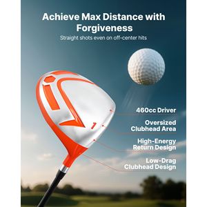 Set di mazze da golf WomenFT da 12 pezzi, completo, per destrorsi, 460CC, forgiato 1 #   Driver 3 #   5 #   Fairway Wood 4 #   Lavorazione CNC Ibrida - Product Image 3