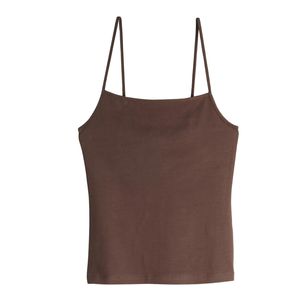 Débardeur côtelé personnalisé pour femme, col rond, respirant, couleur unie, court, décontracté, sans couture, pour le yoga - Product Image 4