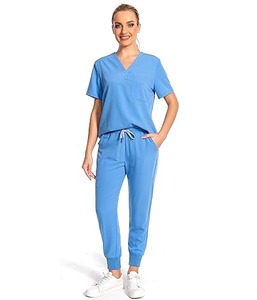 Uniformes Médicos Cherokee Unisex de Lujo, Uniformes de Hospital para Personal Médico, Cuello en V, Manga Corta, Tejido de Algodón - Product Image 1