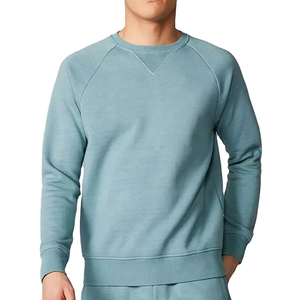 เสื้อสเวตเชิ้ตคอกลมสีเทาสำหรับผู้ชาย ทรงปกติ แขนยาว สีพื้น สวมใส่สบายๆ สำหรับฤดูใบไม้ร่วง เนื้อผ้าเฟรนช์เทอร์รี่ ระบายอากาศได้ดี - Product Image 4