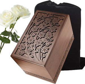 Cremation Urns for Human Ashes Adult Male or Female Funeral <b>Memorial</b> Urns for Ashes, Wooden Tree of Life Decorative Urns <b>Box</b> - Product Image 1