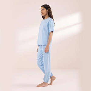 Pyjama d'hiver en soie tricotée respirante pour femme, ensemble 2 pièces, 100 % soie, avec logo personnalisé, 300g, vente en gros - Product Image 2