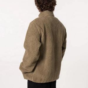 Customized Best Sale <b>Men</b> Winter Leisure Wear Fleece <b>Jackets</b> Casual Long Sleeve Stand Collar Fashionable Sherpa Fleece <b>Jackets</b> - Product Image 5