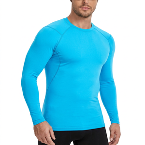 Camiseta de Compresión de Manga Larga para Hombre, Blanca, de Poliéster, de Secado Rápido, para Entrenamiento - Product Image 5