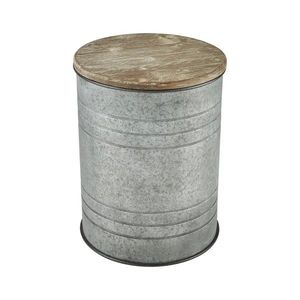 Modern Metal <b>Storage</b> Ottoman With Wooden Lid Contemporary Home Furniture Living Room Accent <b>Stool</b> Handmade <b>Stools</b> - Product Image 4
