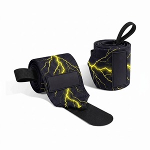 Achetez des bandages de poignet imprimés par sublimation pour la musculation, en mélange de polyester, pour l'entraînement en salle de sport. - Product Image 5