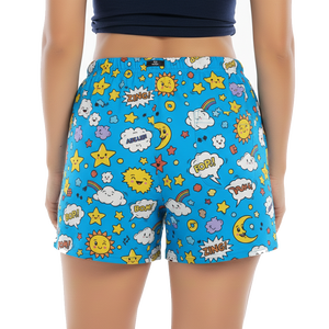 R.W INTERNATIONAL 2025 Nuevos Shorts Casuales para Mujer, Transpirables, 100% Algodón, Cintura Elástica, Resistentes al Viento, Moda Urbana, Corte Regular - Product Image 3