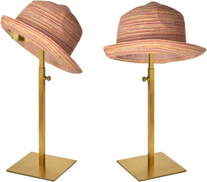 Metal <b>Head</b> Rack <b>Stand</b> Set of 2 Decorative Metal <b>Head</b> Display Holders for Hats <b>Wigs</b> Caps and Accessories Retail Store Display - Product Image 2