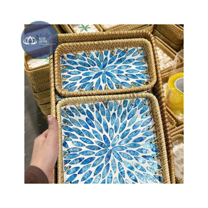 Bandeja de Servir de Ratán de Alta Calidad, Cesta de Desayuno Hecha a Mano, Natural y Sostenible, Venta al Por Mayor - Product Image 1