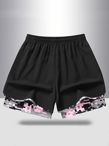 Shorts d'entraînement populaires pour hommes, légers, parfaits pour la course à pied et l'entraînement musculaire, avec cordon de serrage à la taille - Product Image 2