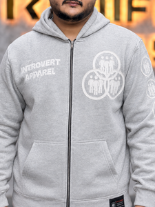 Sudadera con capucha completa para hombre REXFIT SPORTS, de algodón y forro polar, estilo casual urbano, con estampado en relieve y bolsillos canguro. - Product Image 2