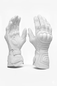 Traje de Motocicleta de Cuero Blanco Futurista – Equipo de Carreras para Motociclistas con Protección CE - Product Image 5