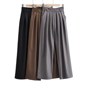 Official <b>Trousers</b> for Ladies Women Satin <b>Trousers</b> High Waist Wide Leg Pleated Baggy <b>Harem</b> Straight Office Pants Women - Product Image 1