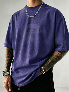 Camiseta de Hombre Estilo Streetwear con Lavado Ácido en Color Sólido, Producto de Alta Demanda - Product Image 6