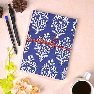 Carnet en papier recyclé fait main, couverture bleu indigo, 5x3,5 pouces, carnet/agenda fait main - Product Image 3