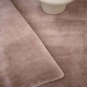 Tapis uni tissé à la main, couleur rose unie, tapis texturé, épaisseur 14 mm, revêtement de sol moderne de luxe pour salon, chambre à coucher - Product Image 5