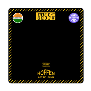 เครื่องชั่งน้ำหนักส่วนบุคคล HOFFEN หน้าจอ LCD ความแม่นยำ 0.1 กรัม ผลิตในอินเดีย รับประกัน 24 เดือน - Product Image 1