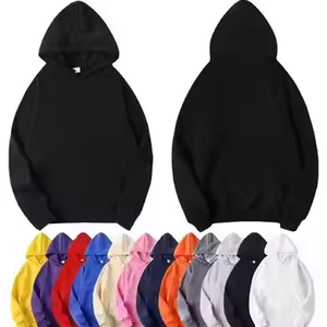 Sweat-shirt à capuche pour homme, couleur unie, coupe classique, décontracté, vêtements d'automne, tricoté, 100% coton, manches longues, plusieurs couleurs - Product Image 1
