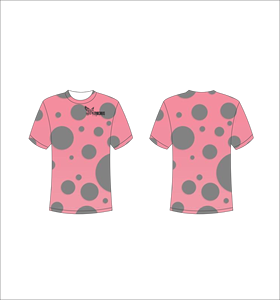 T-shirt à manches courtes pour homme Ferocious, motif à pois roses, impression par sublimation, respirant, coupe classique, col rond, vêtements décontractés - Product Image 1