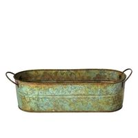Pot de fleurs en métal finition cuivre antique moderne, pour intérieur et extérieur, style nordique, rond, pour plantes, vente en gros