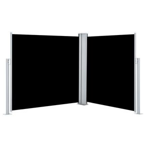 Retractable 47.2\"x236.2\" Black Side Awning Door & <b>Window</b> <b>Screen</b> Product - Product Image 2
