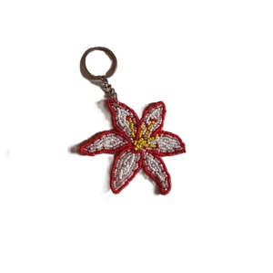 Custom Handmade Seed Beads Embroidery Keyring for <b>Bags</b> and <b>Keys</b> Decorative Glass Seed Bead Keychain with Embroidery Craft Work - Product Image 4