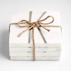 Sous-verres en marbre écologiques et durables, lavables, pour usage promotionnel, support de table minimaliste - Product Image 4