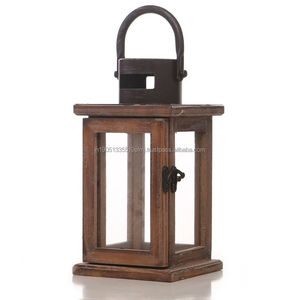 Vente en gros bois rustique personnalisé bougeoir lanterne métal intérieur et extérieur décoration de noël lanternes pour nouvel an décor - Product Image 3