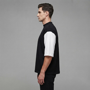 เสื้อยืดฮิปฮอปผู้ชายทรงโอเวอร์ไซส์แฟชั่นใหม่รักษ์โลก พิมพ์ลายโลโก้ด้วยเทคนิค DTF คอกลม แขนสั้น ผ้าฝ้าย 100% ทรงหลวม - Product Image 6