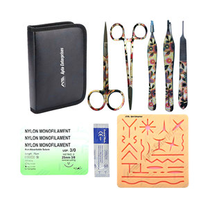 Top Rated Suture Practice Kit Stainless Steel Medical Student Kit <b>Silicone</b> Suture Pad Set Of Surgical <b>Tools</b> For Medical Students - Product Image 1