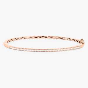 กำไลข้อมือเพชรเลี้ยงในห้องปฏิบัติการแบบบาง ทองคำแท้ 14K 18K ดีไซน์เรียบหรู ซ้อนกันได้ ขายส่งราคาโรงงาน B2B - Product Image 5
