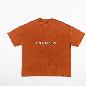 Wholesale Men's Custom Logo Acid Wash <b>Vintage</b> <b>T</b> <b>Shirt</b> 100% Cotton Heavyweight Oversized Loose Fit DTG DTF Printed Streetwear - Product Image 4