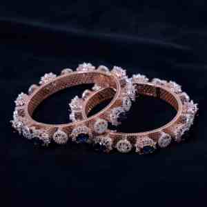 Women's 9K <b>Rose</b> <b>Gold</b> Oval Cut Diamond Pacheli <b>Bangle</b> 10.74 CT IJ SI Rhodium Plated Custom Weight IGI Certified Trendy Bracelet - Product Image 1