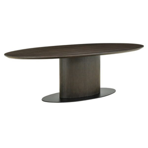 Modern Foldable Eco-Friendly Oval Dining <b>Table</b> with Solid Wood Top and <b>Legs</b> 6-Seater for Home Furniture - Product Image 2