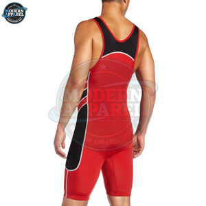 Combinaisons de lutte confortables pour hommes en gros, maillots de lutte sur mesure, design respirant et frais, maillots de lutte - Product Image 5
