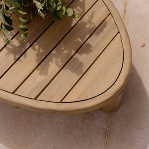 Mesa de centro ovalada para jardín Vandana Hexa Nova 140x70 cm en madera de acacia Jerome - Product Image 2