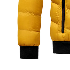 Warm Winter Outdoor Canvas Puffer <b>Jacket</b> Windproof Padded <b>Mandarin</b> <b>Collar</b> Zipper Closure OEM Service - Product Image 3