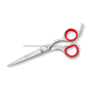 DAVICON Barber Scissor With Red <b>Ring</b> | Sharp Polished Barber Scissors Professional Stainless Steel Salon Scissors - Product Image 1