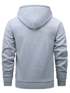 Best Selling Winter Season Plus Size Men's Knitted Printed Regular Fit Half <b>Zip</b> Hoodies Customized Design Stylish 100% Cotton - Product Image 3