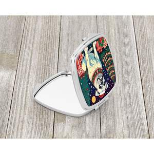 Miroir de maquillage de voyage compact blanc pour femmes cadeau de miroir cosmétique de poche pliant de Noël pour les filles - Product Image 2