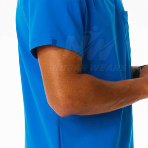 Practical Men <b>Scrub</b> <b>Top</b> Medical Workwear Shirt for Hospital Laboratory Clinic Staff with Personalized Design Service - Product Image 5