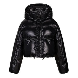 2026 Arrival Women's Hooded Quilted Puffer Jacket Solid Color <b>Thick</b> <b>Winter</b> <b>Coat</b> Full Sleeve Zipper Closure 100 Polyester Wadding - Product Image 5